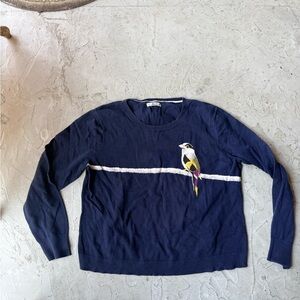 Bass Navy Crewneck Sweater